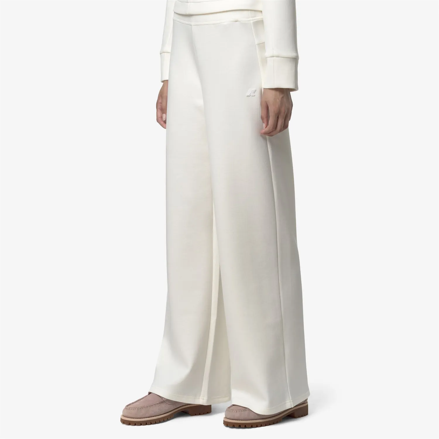 K-Way Loire Light Spacer pantaloni damă albi evazați