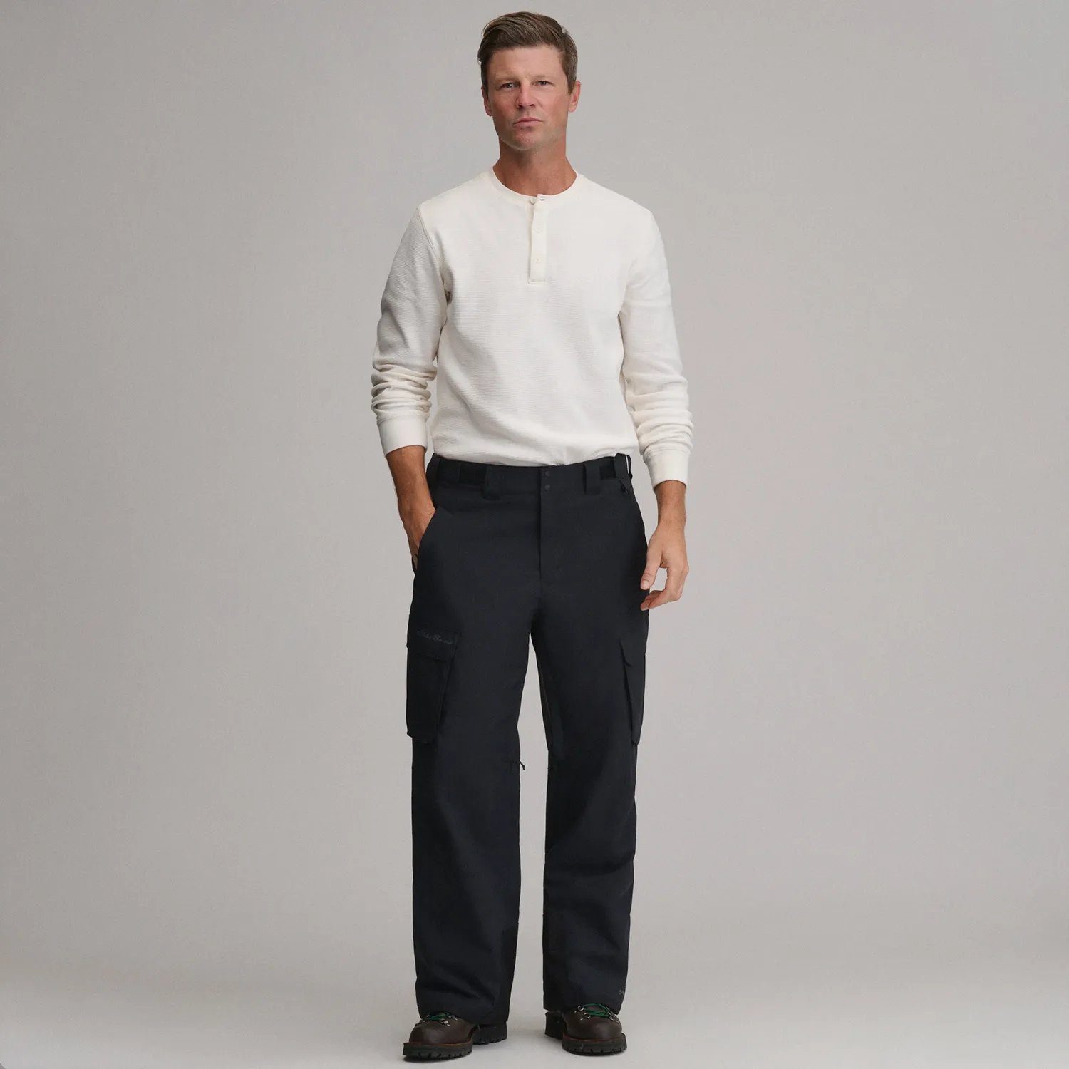 Eddie Bauer Powder Search 2.0 pantaloni schi negri impermeabili