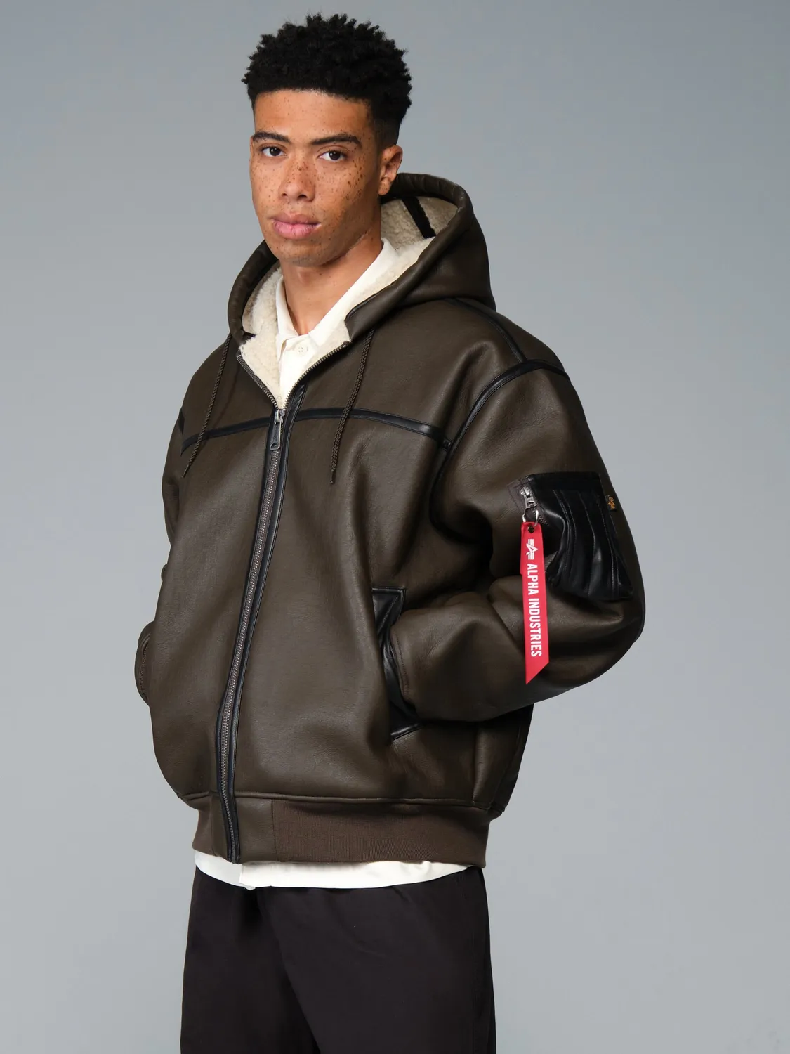 Alpha Industries MA-1 Hooded geaca bomber negru cu gluga