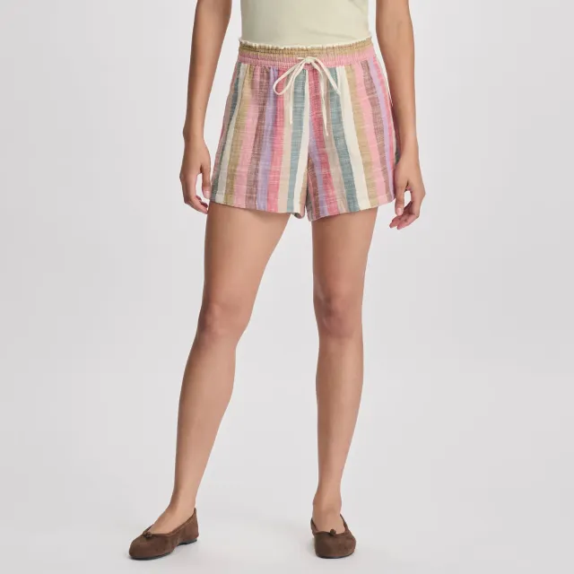 Eddie Bauer Woven Cotton Slub sort dama bumbac bej
