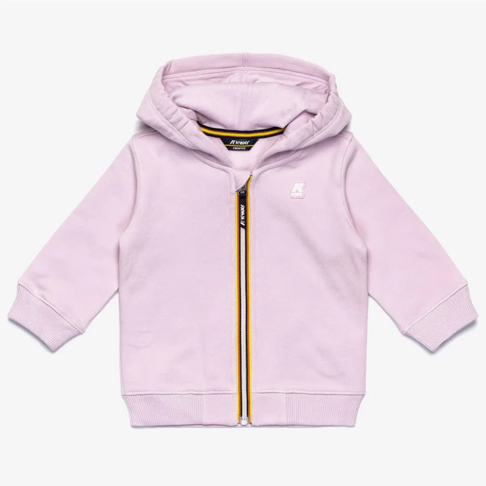 K-Way Anthonielle geaca fleece cu gluga roz bebelusi