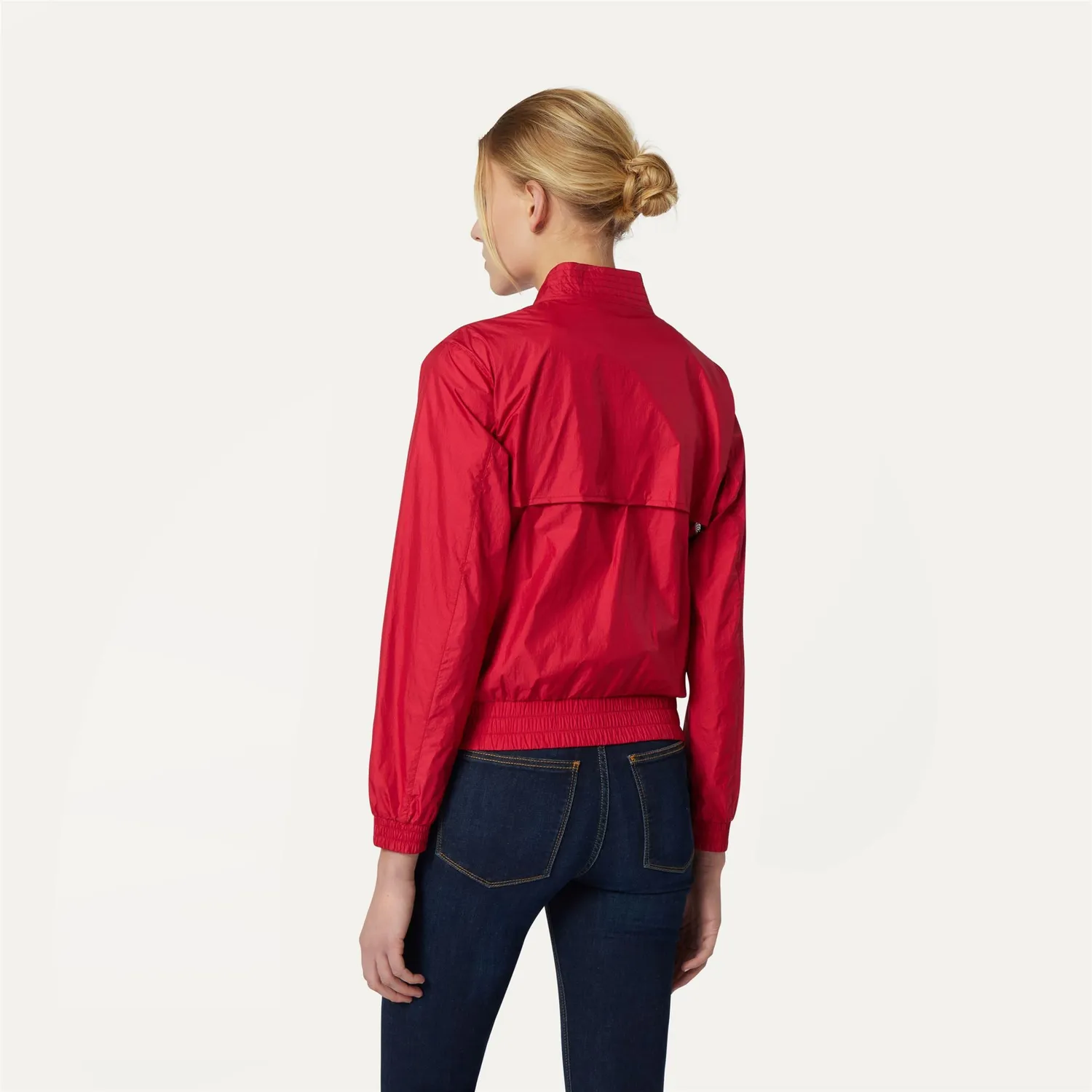 K-Way Amaurette geaca scurta rosu berry metalizata
