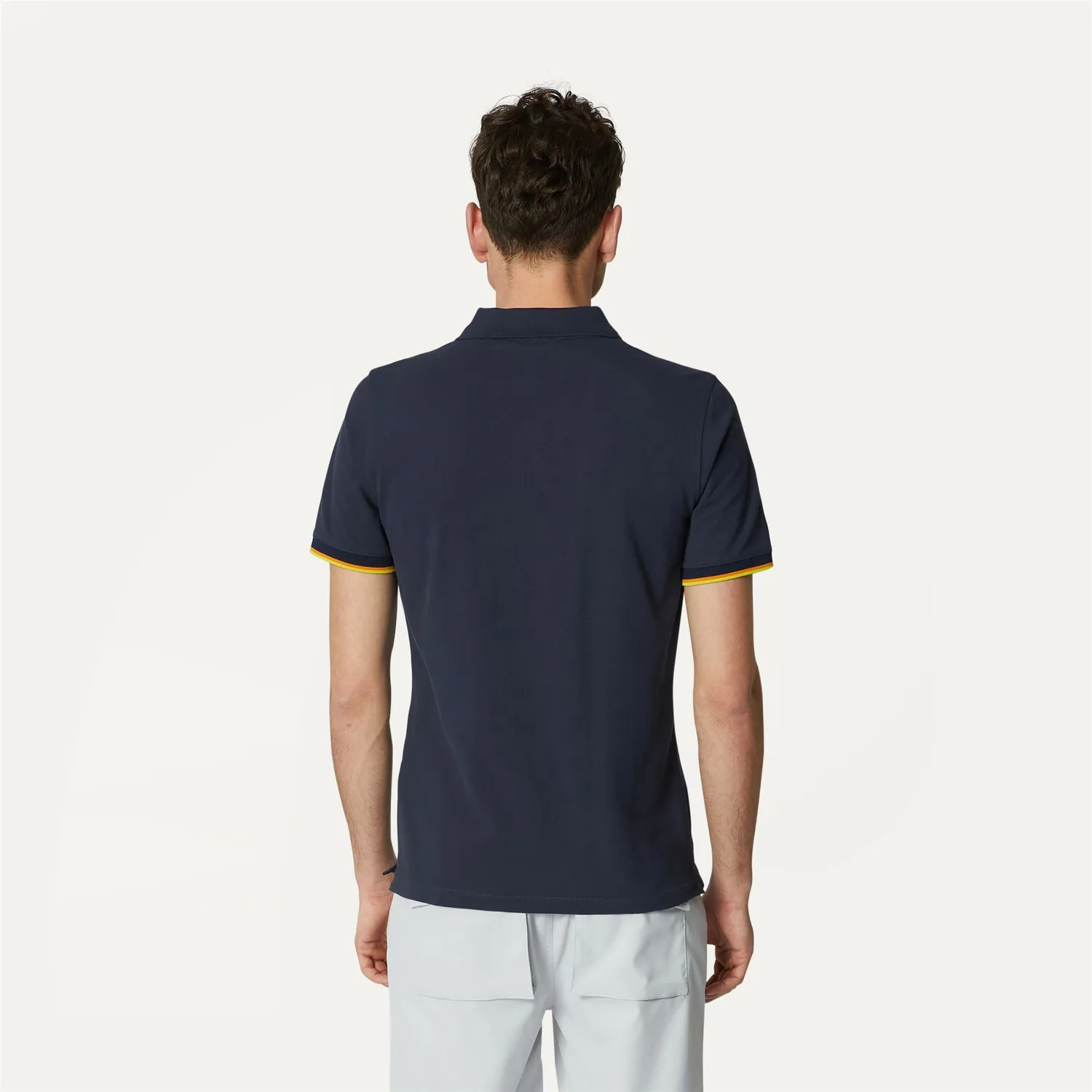 K-Way Vincent polo albastru bumbac barbati slim