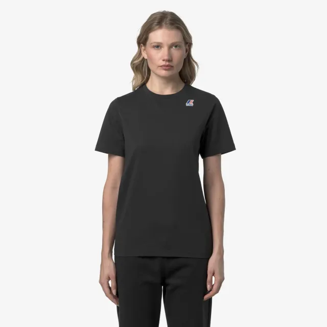 K-Way Leonide tricou Black Pure bumbac