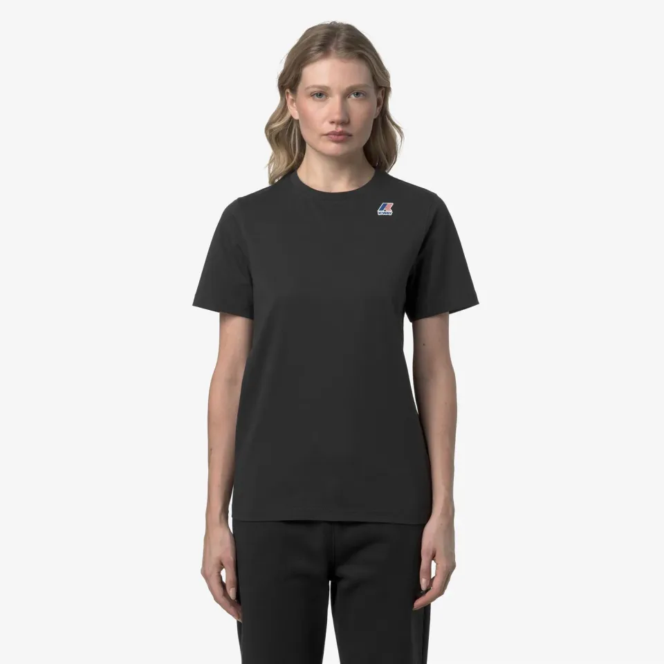 K-Way Leonide tricou Black Pure bumbac