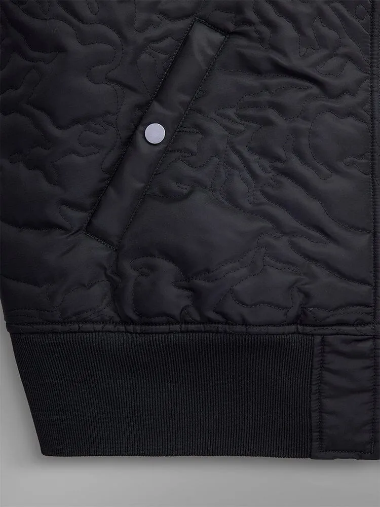 Alpha Industries Camo Quilted MA-1 bomber geacă neagră matlasată