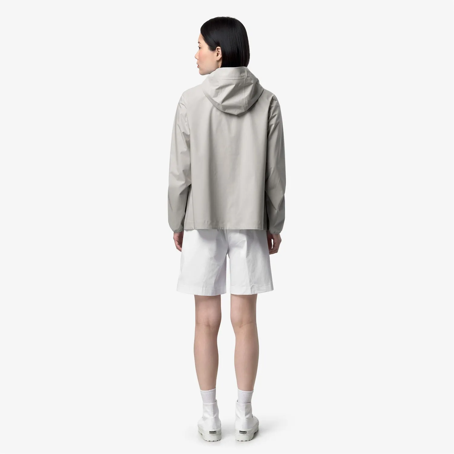 K-Way Marguerite Stretch Dot geaca dama bej impermeabila