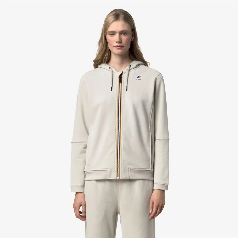 K-Way Prosper Poly Cotton hanorac unisex bej cu glugă