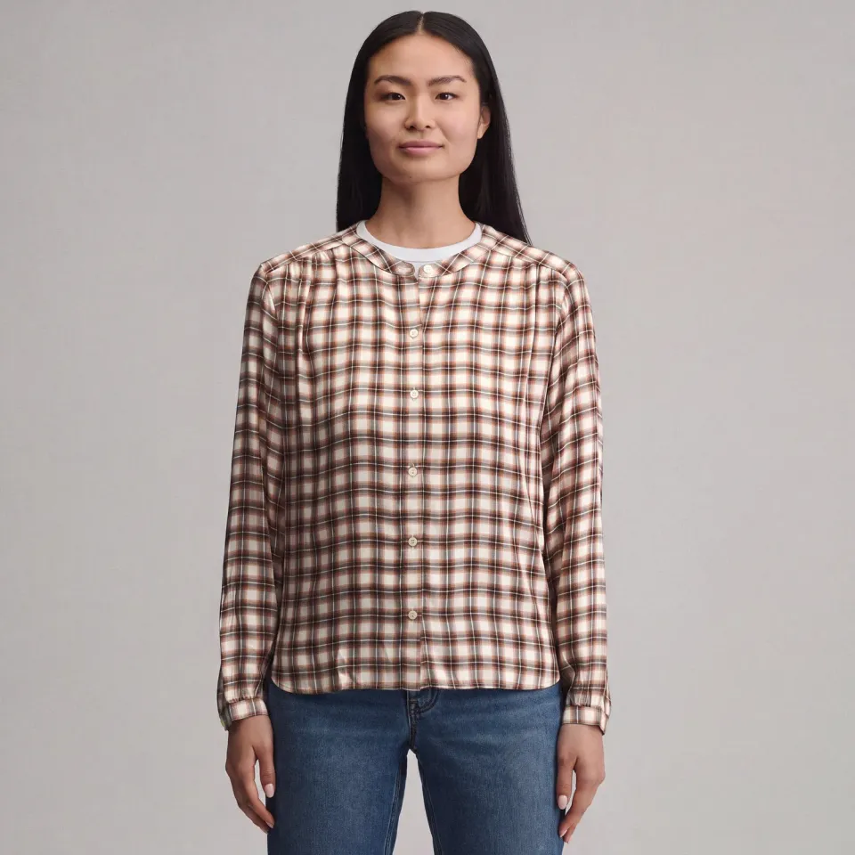 Eddie Bauer Drapey camasa dama carouri Blush