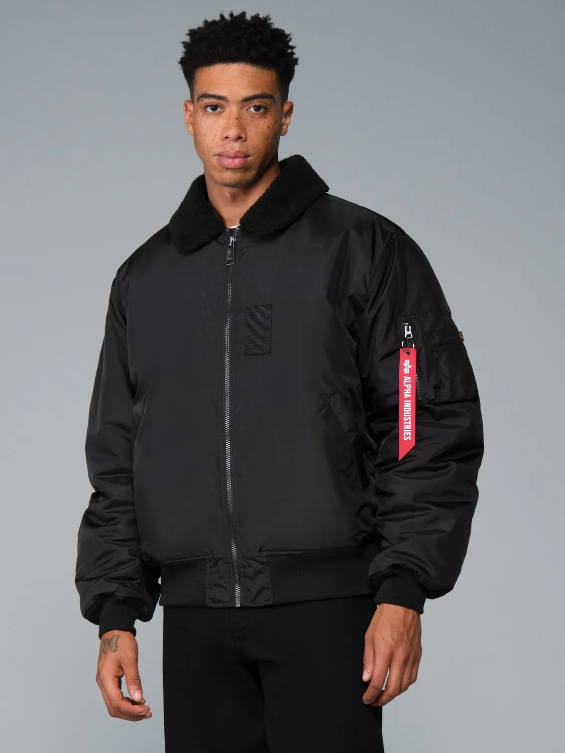 Alpha Industries B-15 Oxford geacă bomber Black groasă