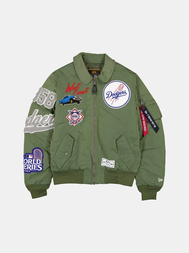 Alpha Industries MA-1 Dodgers geaca bomber verde Barbati