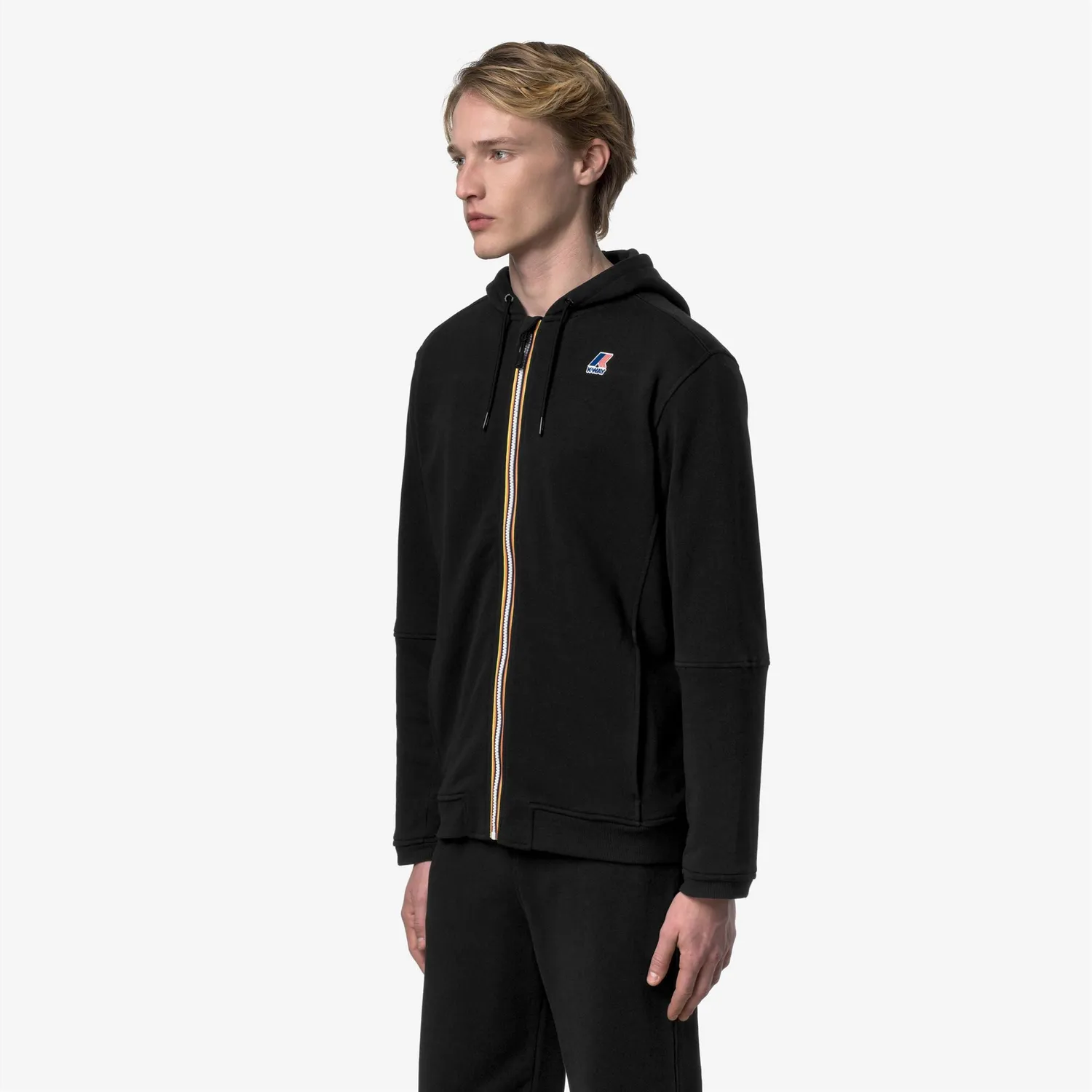 K-Way Prosper Poly Cotton hanorac unisex negru cu glugă