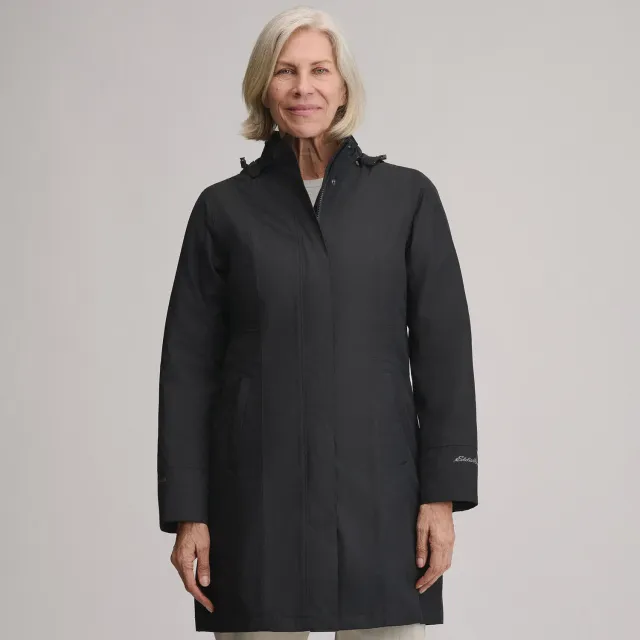 Eddie Bauer Girl on the Go Insulated Trench palton negru