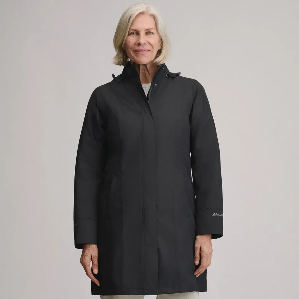 Eddie Bauer Girl on the Go Insulated Trench palton negru