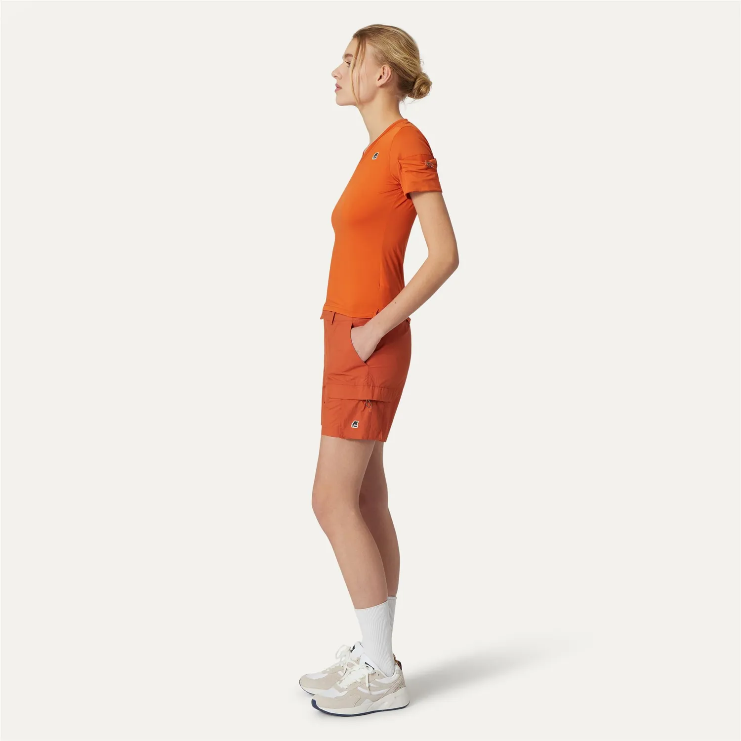 K-Way Argalps pantaloni scurti dama orange copper nailon