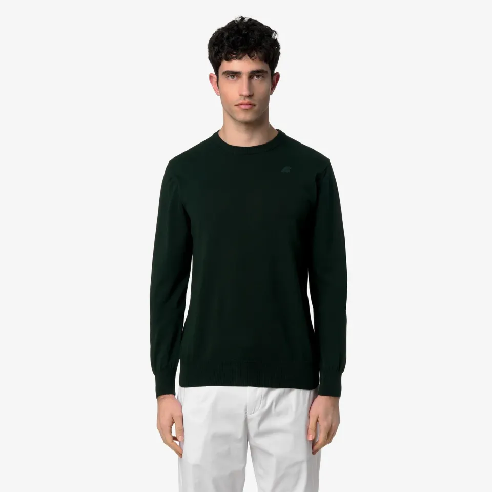 K-Way Sebastien Cotton pulover barbati verde bumbac