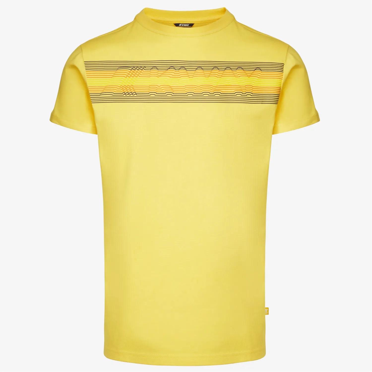 K-Way Acel K3121TW tricou bărbați galben slim bumbac