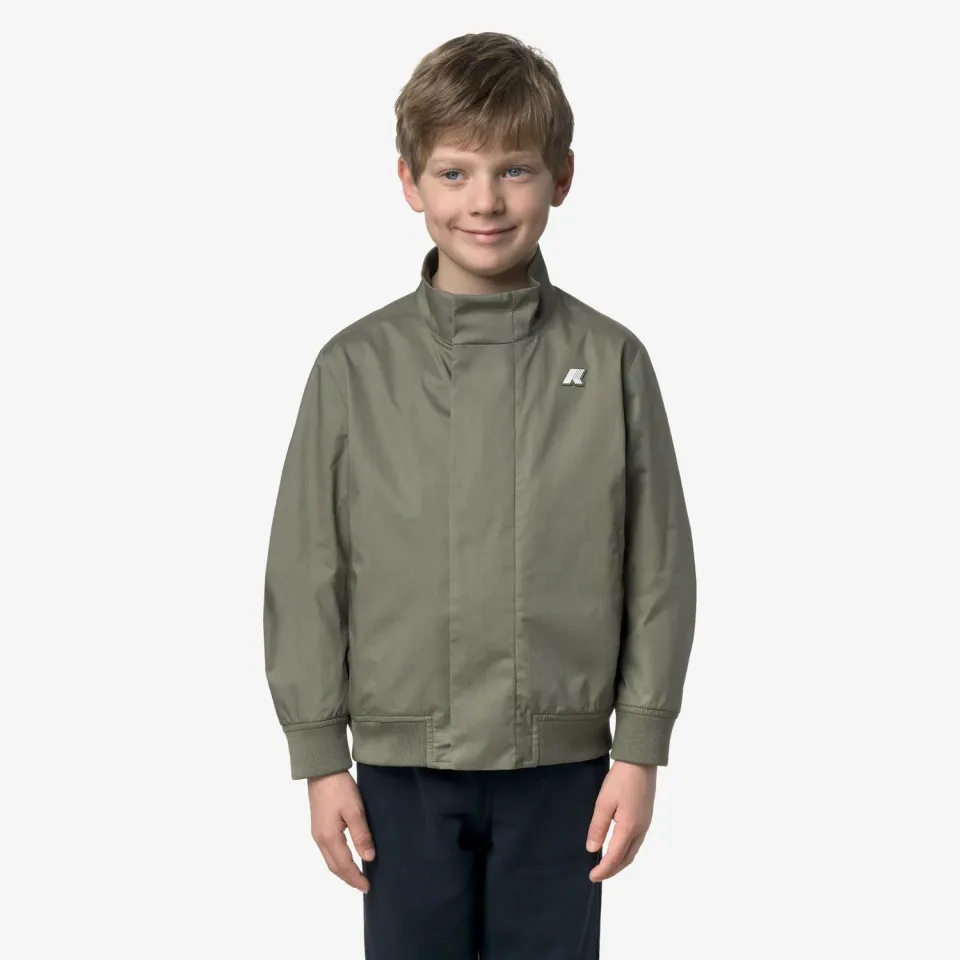 K-Way Arsene Cotton 3Layers geaca baieti verde lichen impermeabila