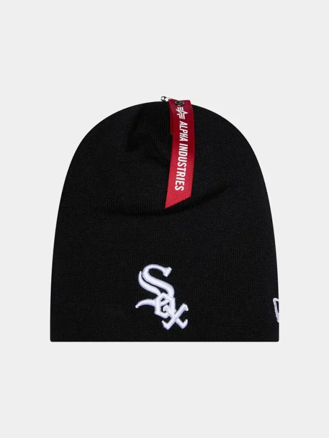 Alpha White Sox caciula neagra lana merinos