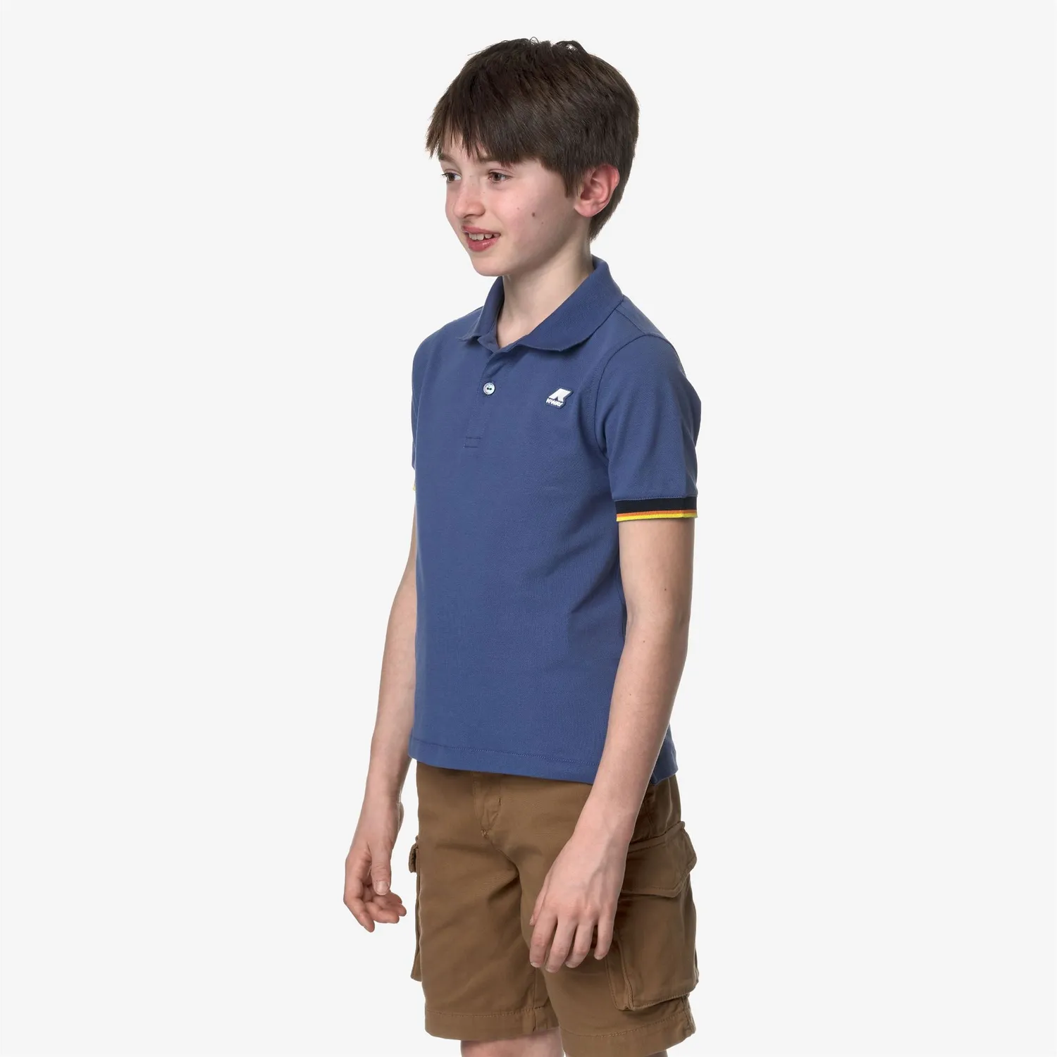 K-Way Vincent P. Vincent tricou polo albastru bumbac