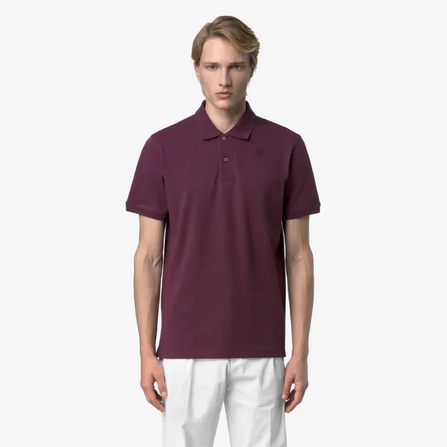 K-Way Amedee Pique Slim polo barbati violet mauve wine
