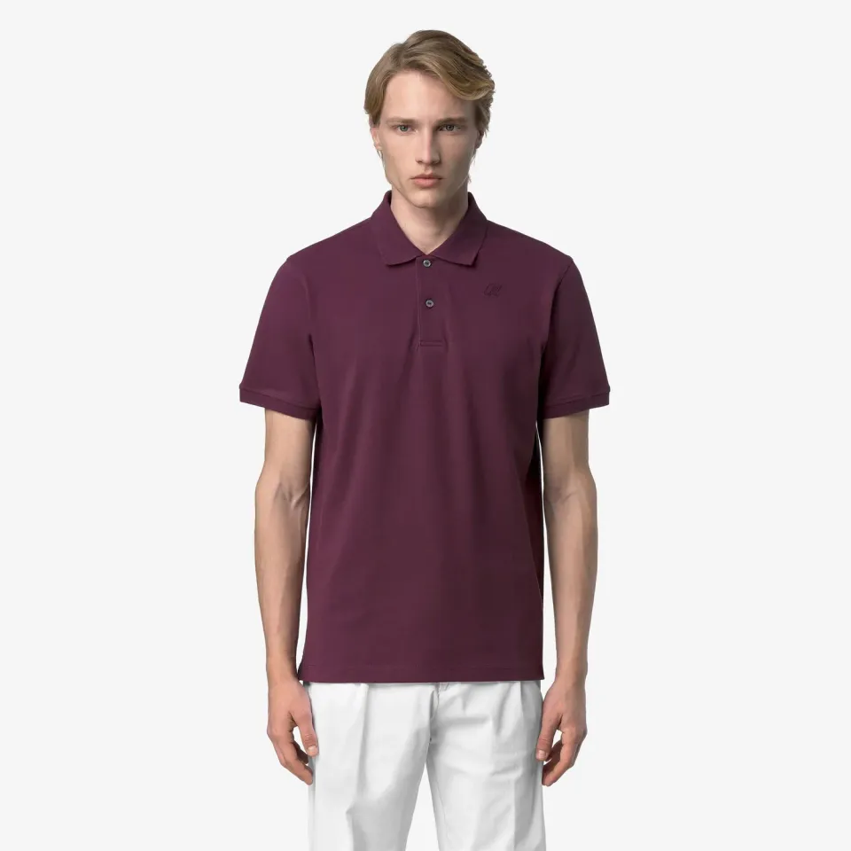 K-Way Amedee Pique Slim polo barbati violet mauve wine