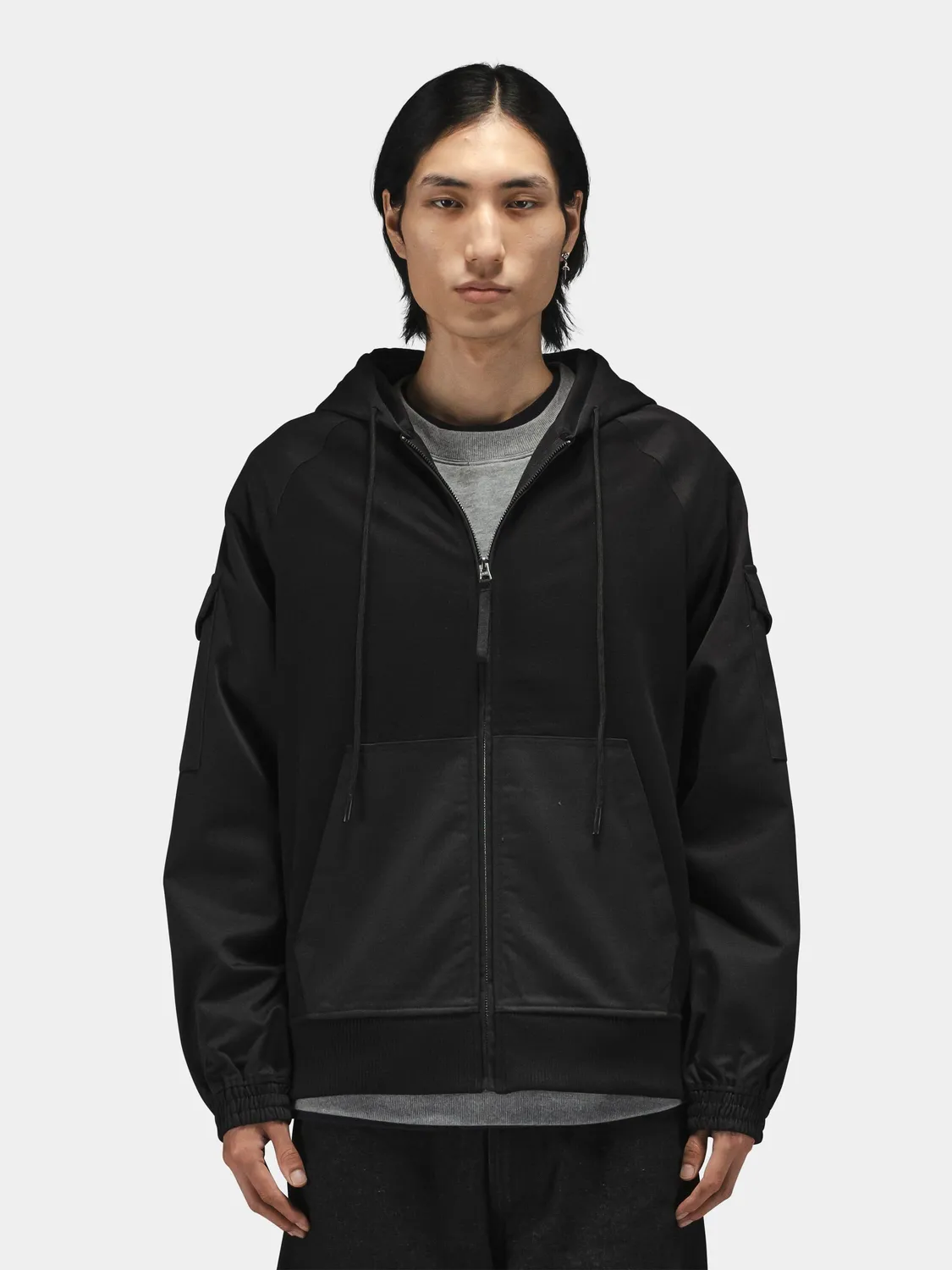 Alpha Industries M-65 hanorac negru cu fermoar bumbac