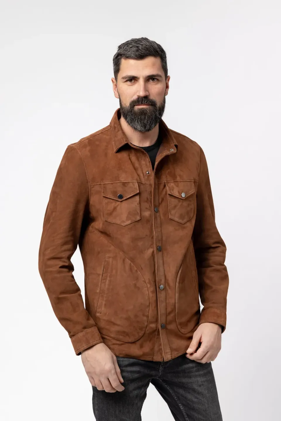Mareus 107 geacă piele bărbați Chocolate