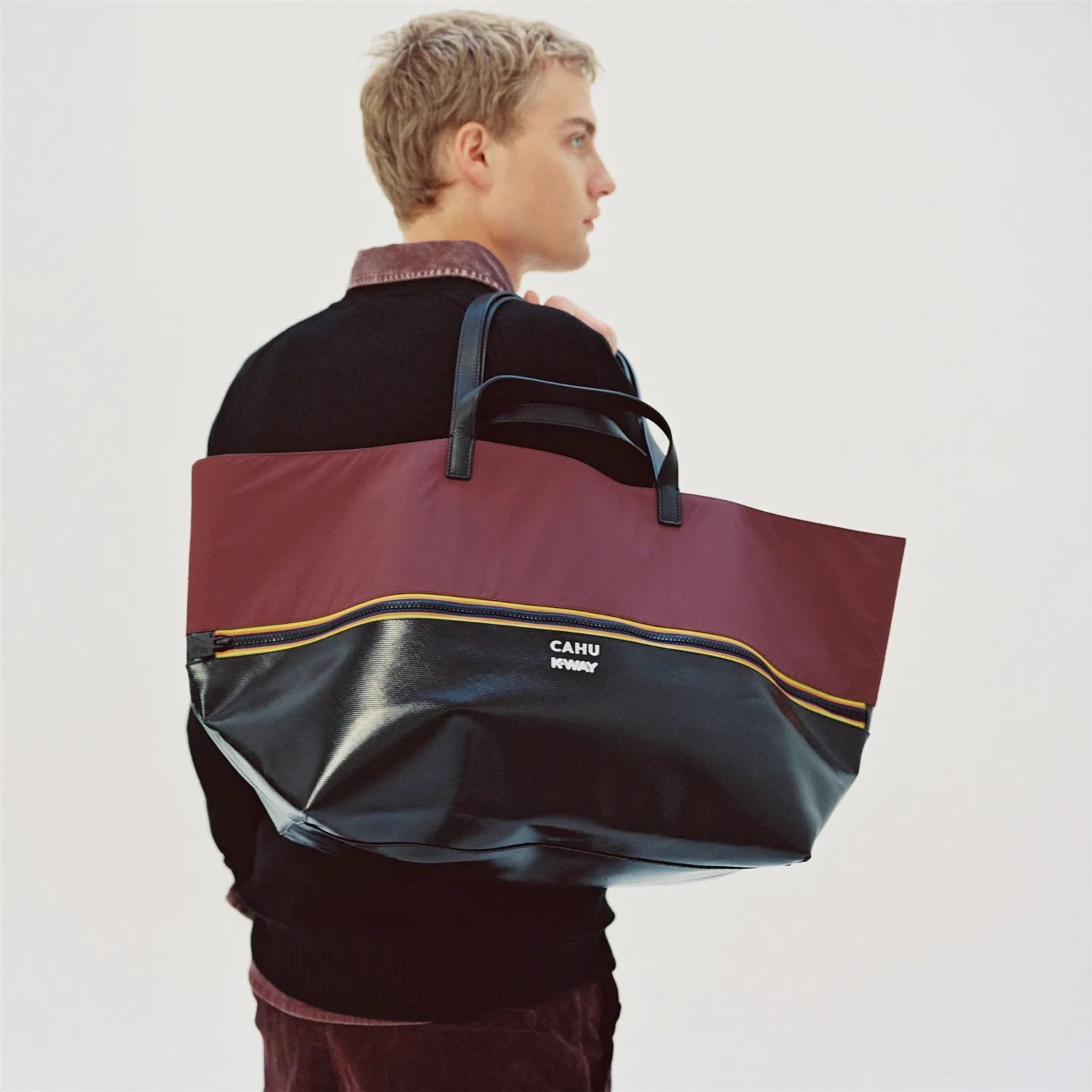 K-Way Pratique Medium geanta tote negru impermeabila unisex