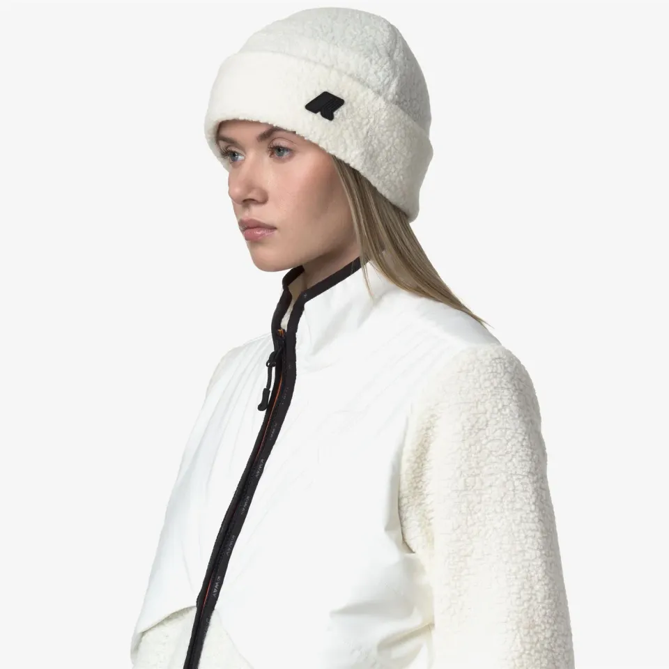 K-Way Semnos W Polar caciula unisex alba groasa