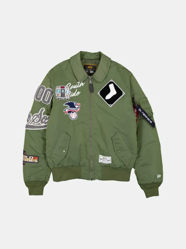 Alpha Industries MA-1 Chicago White Sox bomber verde