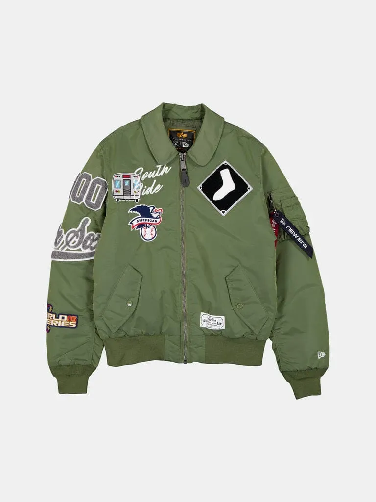 Alpha Industries MA-1 Chicago White Sox bomber verde