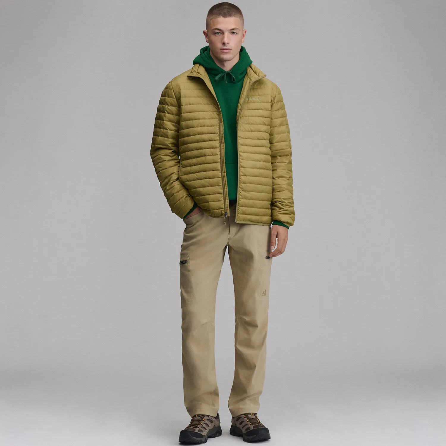 Eddie Bauer Microlight Down geaca puf Antique Pine usoara