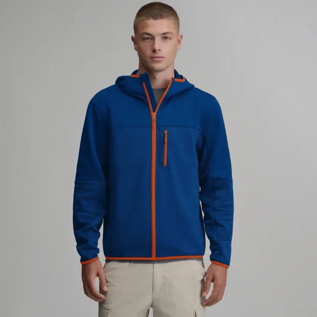 Eddie Bauer Tech Fleece hanorac bărbați albastru fermoar