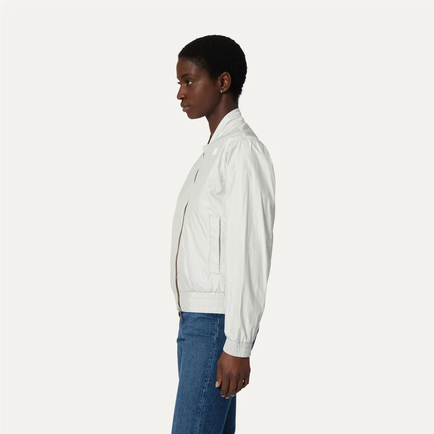 K-Way Amaurette Iridescent geaca femei alba scurta