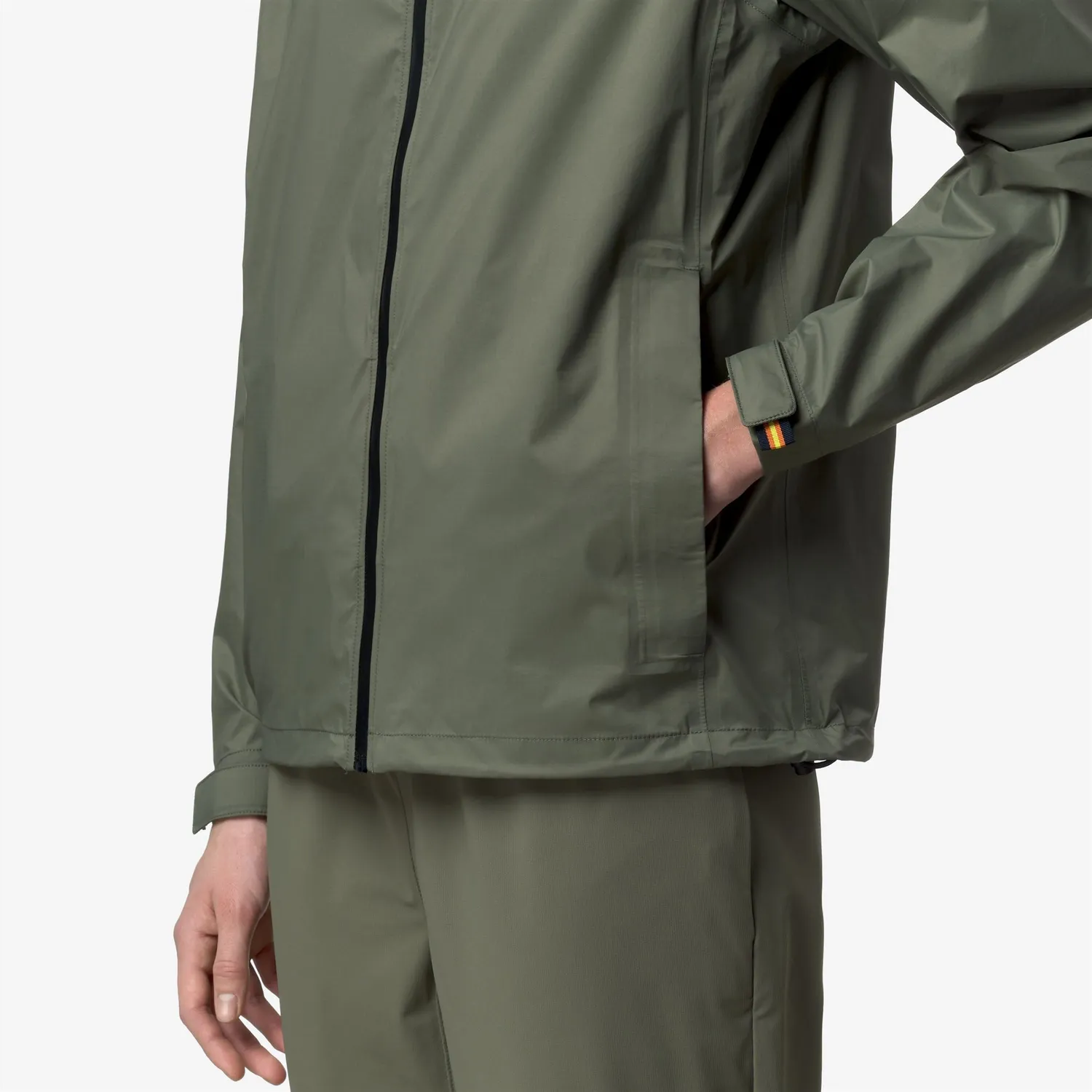 K-Way Charmain Travel palton unisex verde impermeabil