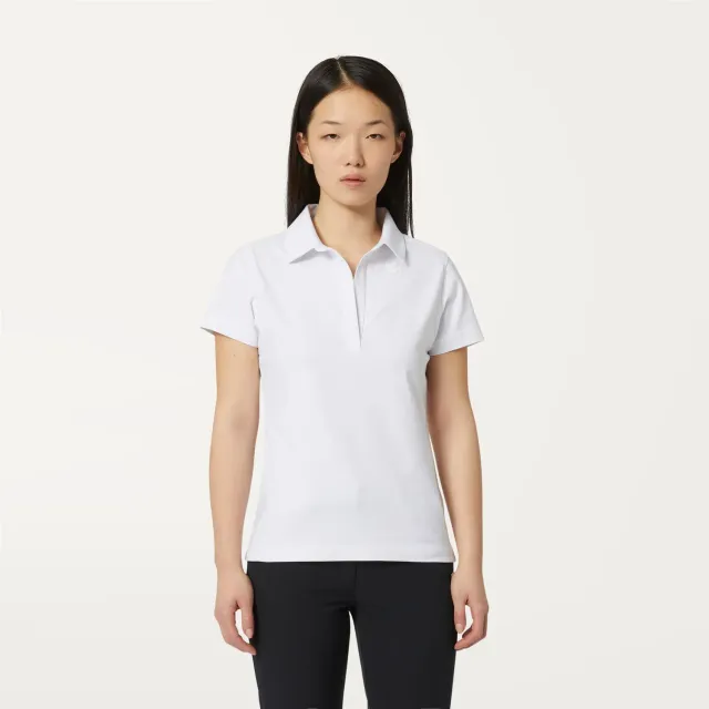 K-Way Charlette polo dama alb regular