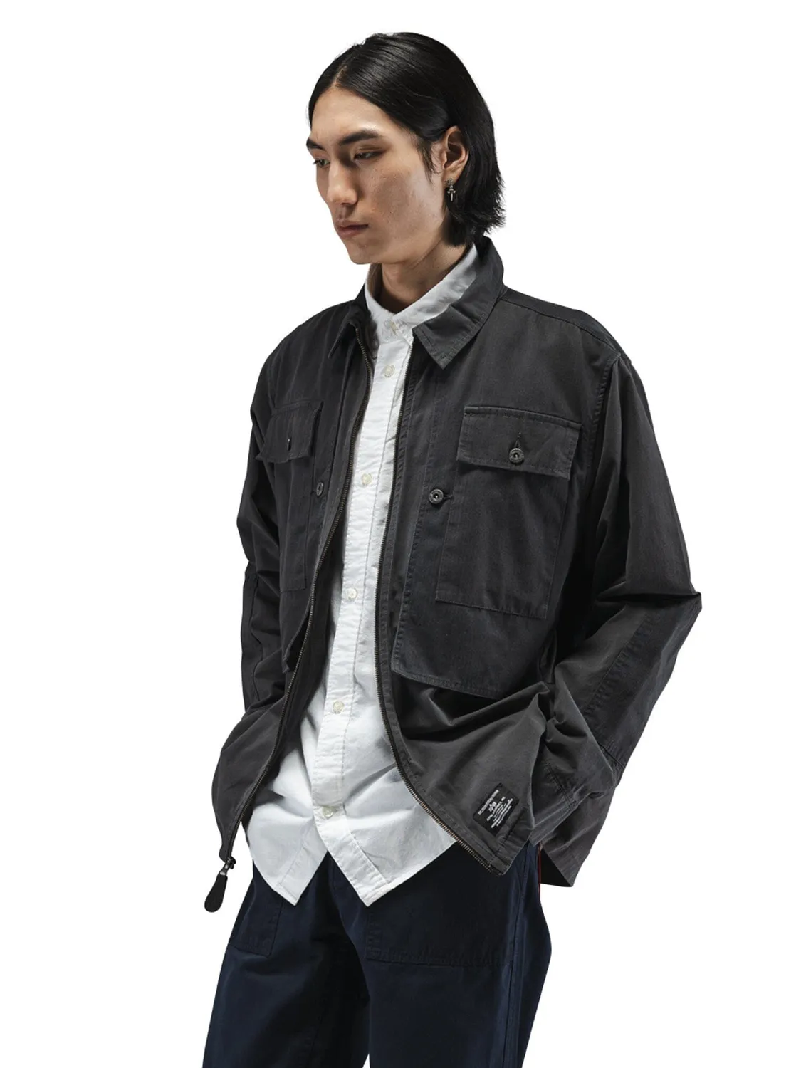 Alpha Industries P-44 cămașă overshirt charcoal bumbac