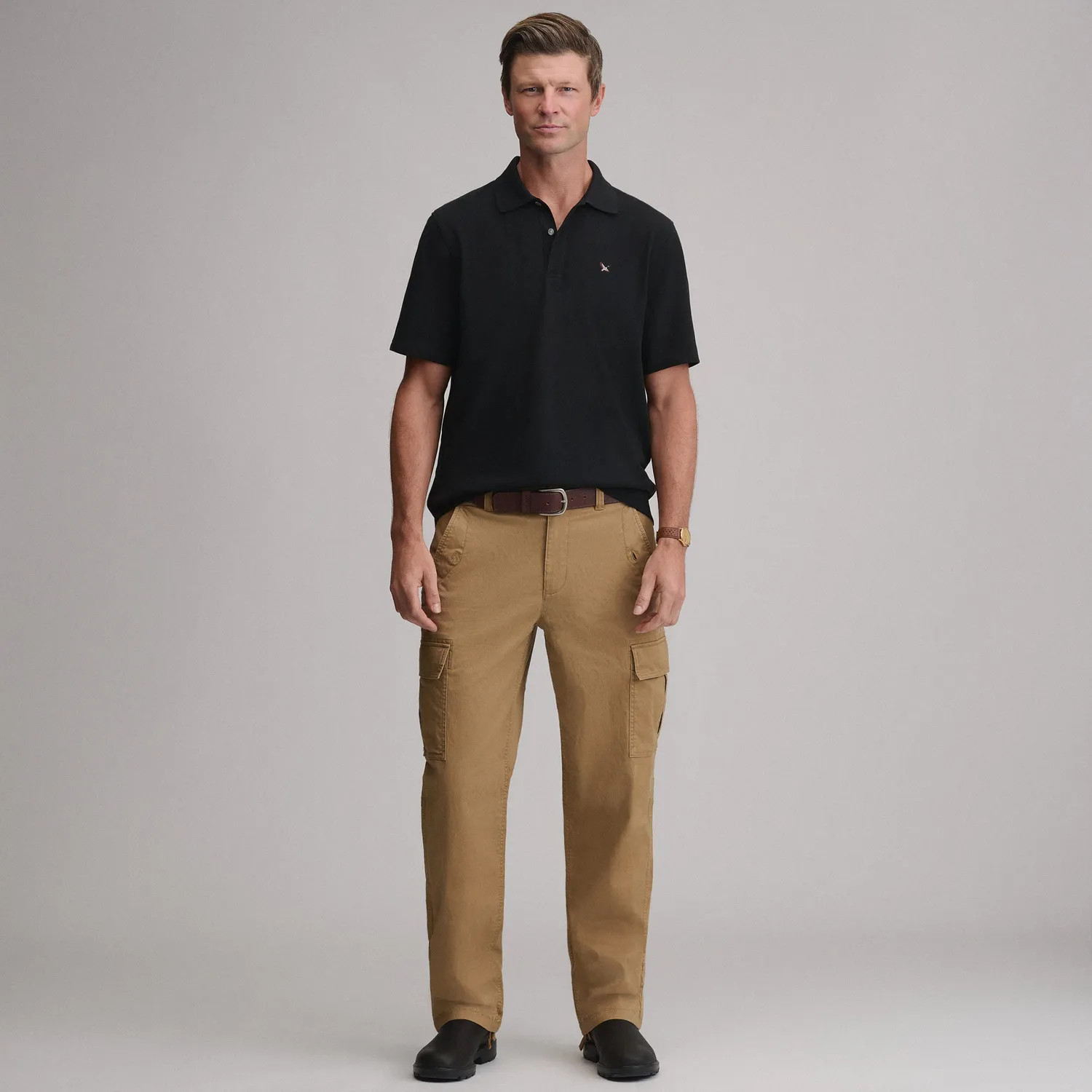 Eddie Bauer Signature Piqué tricou polo bărbați Blue Fog