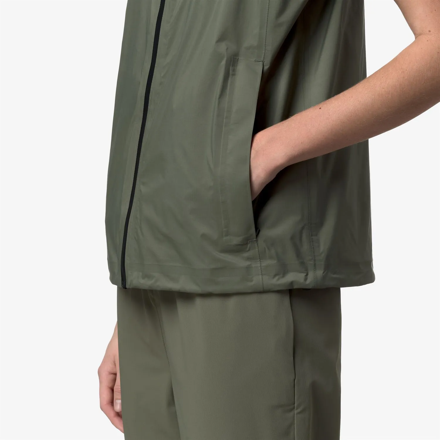 K-Way Croixer Travel vesta unisex Green Lichen impermeabila