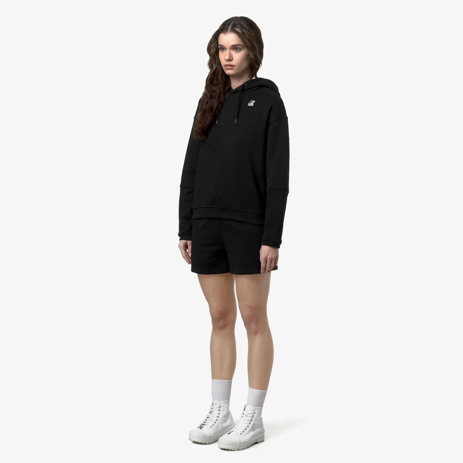 K-Way Ninette Poly Cotton hanorac negru S fleece
