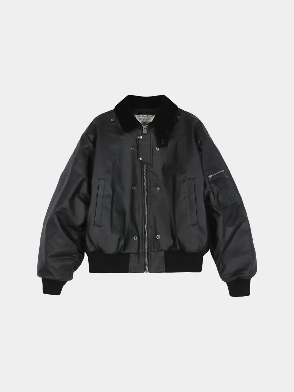 Alpha Industries Andersson Bell CWU 45/P bomber geacă neagră bumbac