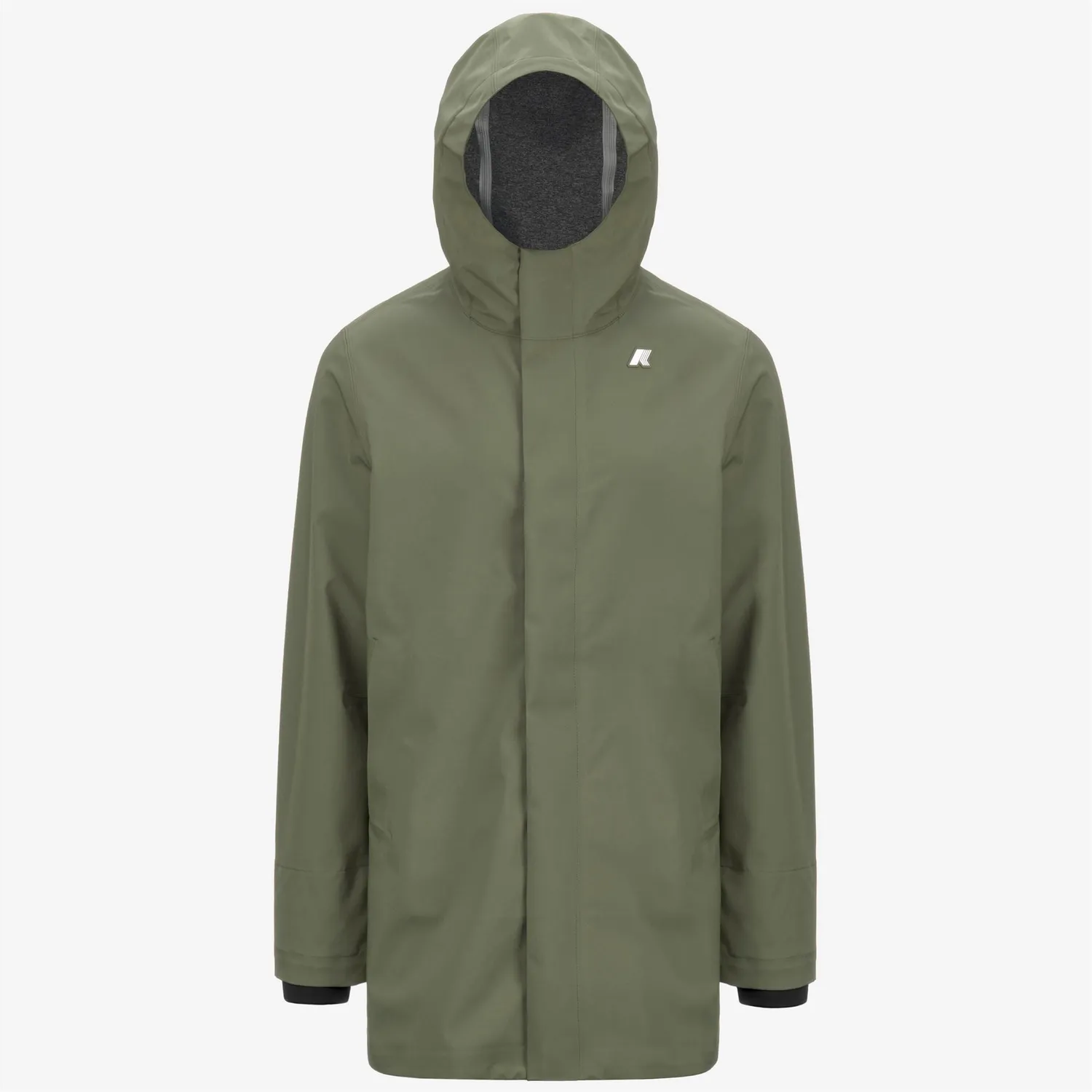 K-Way Tommy palton barbati 3/4 verde impermeabil