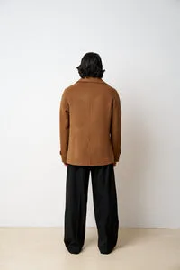 Mareus Cognac 531 palton barbati lana scurta 100% lana