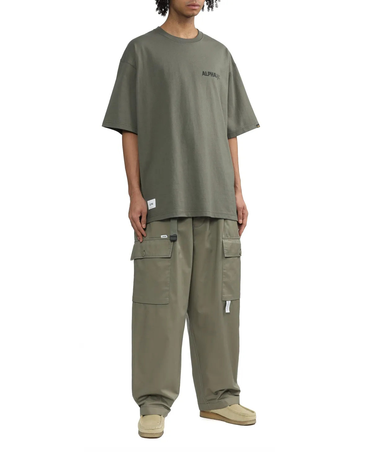 Alpha Industries UNFRM tricou bumbac masliniu relaxat