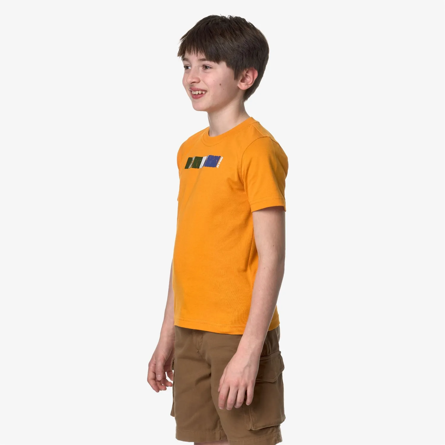 K-Way Odom 70s Tricou Copii Orange Md Bumbac