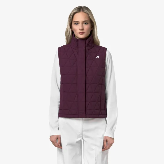 K-Way Satine Diamond Quilted vesta dama mov matlasata