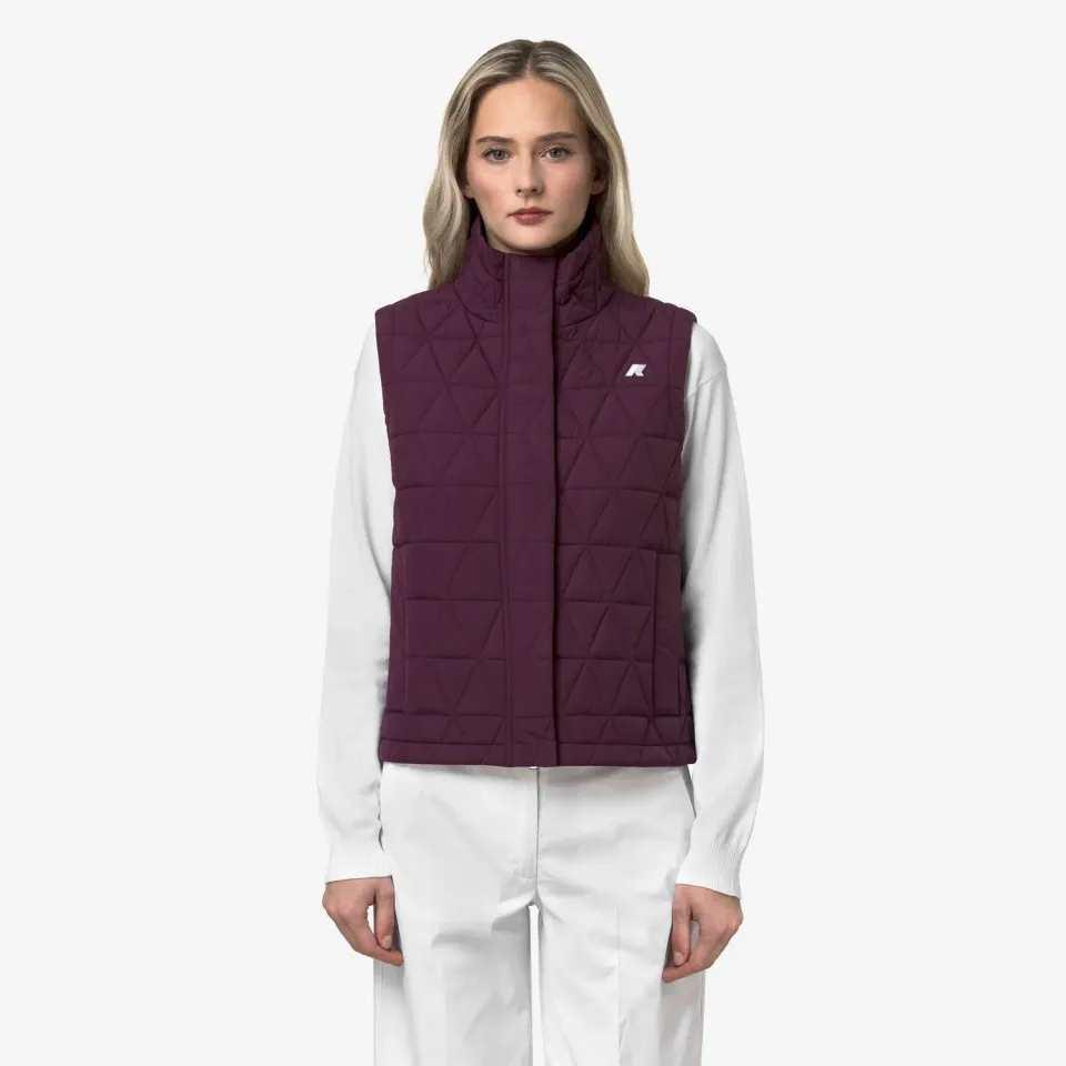 K-Way Satine Diamond Quilted vesta dama mov matlasata