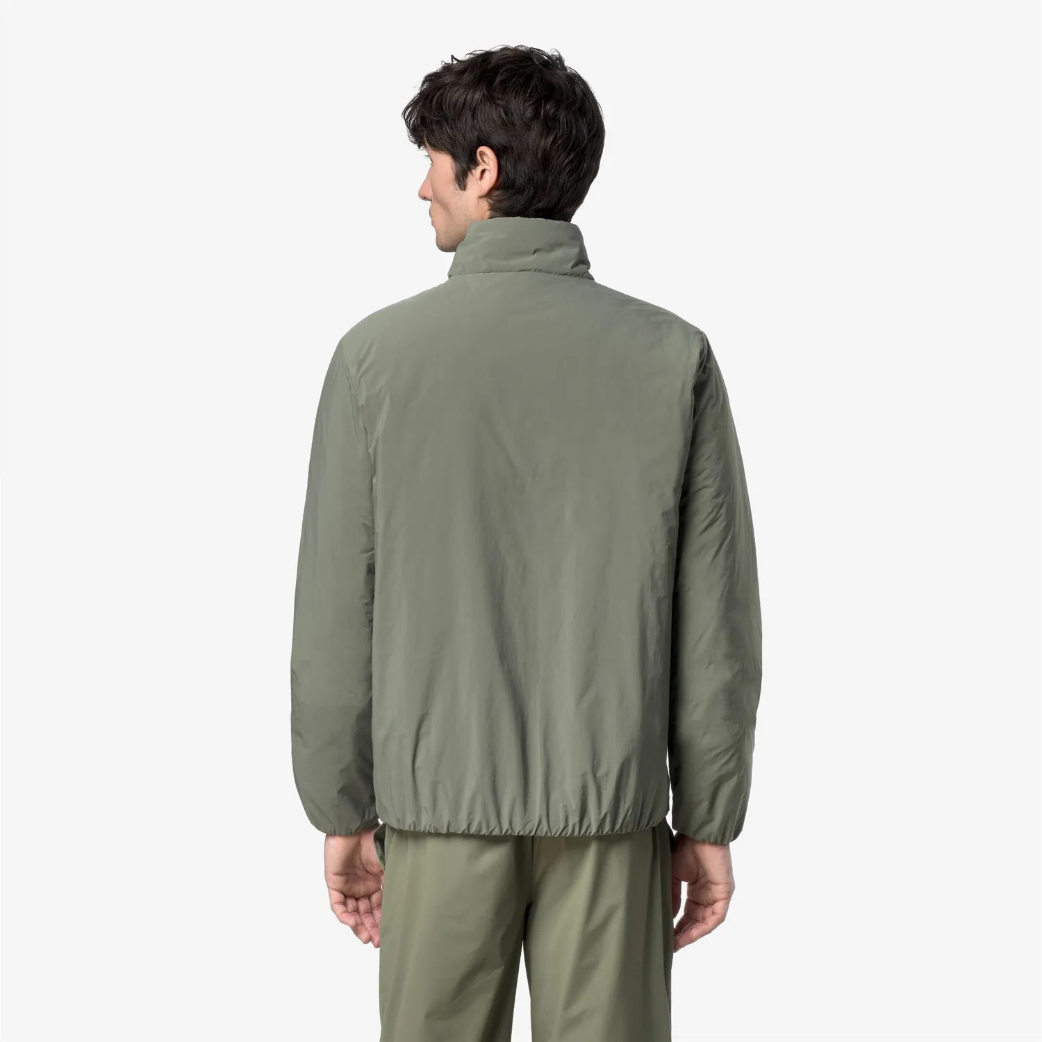 K-Way Valentine Plain Warm geaca scurta verde lichen calduroasa