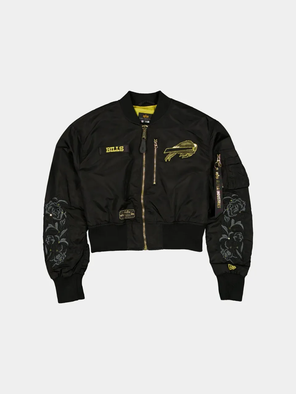 Alpha Industries Buffalo Bills L-2B Cropped geaca bomber negru dama